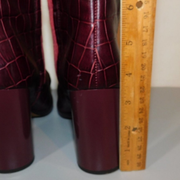 Coach Brigitte Boot Croc Embossed Knee High Boots Size 10 - Picture 6 of 12